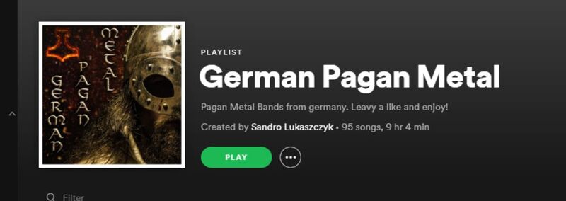 Spotify Playlist mit deutschsprachigem Pagan Metal