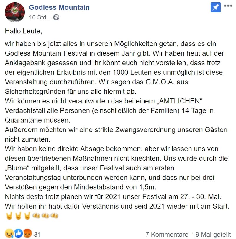 Godless Mountain Statement